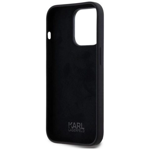 Etui Karl Lagerfeld Silicone Metal Script Logo do iPhone 14 Pro czarny Etui Karl Lagerfeld Silicone Metal Script Logo do iPhone 14 Pro czarny