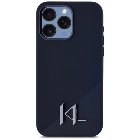 Etui Karl Lagerfeld Silicone Shadow Metal Initial MagSafe do iPhone 15 Pro czarny Etui Karl Lagerfeld Silicone Shadow Metal Initial MagSafe do iPhone 15 Pro czarny