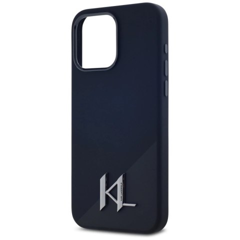 Etui Karl Lagerfeld Silicone Shadow Metal Initial MagSafe do iPhone 15 Pro czarny Etui Karl Lagerfeld Silicone Shadow Metal Initial MagSafe do iPhone 15 Pro czarny