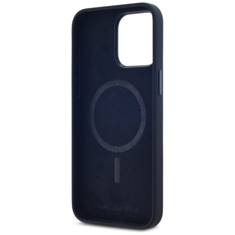 Etui Karl Lagerfeld Silicone Shadow Metal Initial MagSafe do iPhone 15 Pro czarny Etui Karl Lagerfeld Silicone Shadow Metal Initial MagSafe do iPhone 15 Pro czarny
