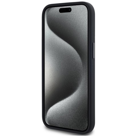 Etui Karl Lagerfeld Silicone Shadow Metal Initial MagSafe do iPhone 15 czarny Etui Karl Lagerfeld Silicone Shadow Metal Initial MagSafe do iPhone 15 czarny