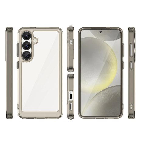 Etui Outer Space Case na Samsung Galaxy S25 Edge pokrowiec z elastyczną ramką - półprzezroczyste, czarne Etui Outer Space Case na Samsung Galaxy S25 Edge pokrowiec z elastyczną ramką - półprzezroczyste, czarne