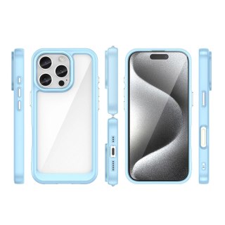 Etui Outer Space Case na iPhone 16e pokrowiec z elastyczną ramką - niebieskie