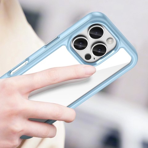 Etui Outer Space Case na iPhone 16e pokrowiec z elastyczną ramką - niebieskie