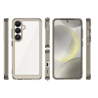 Etui Outer Space Case na iPhone 16e pokrowiec z elastyczną ramką - półprzezroczyste, czarne