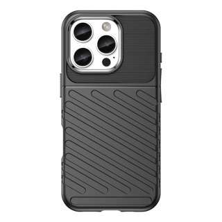 Etui Thunder Case na iPhone 16e silikonowy pancerny pokrowiec - czarne