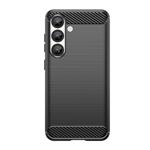 Etui silikonowe Carbon Case na Samsung Galaxy S25 Edge - czarne Etui silikonowe Carbon Case na Samsung Galaxy S25 Edge - czarne