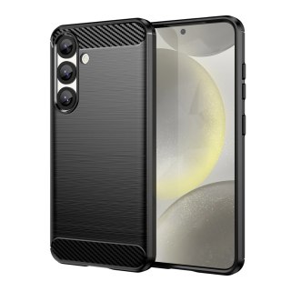 Etui silikonowe Carbon Case na iPhone 16e - czarne