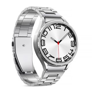 Pasek Puro METAL ze stali nierdzewnej do Samsung Galaxy Watch 4 / 4 Classic / 5 / 5 Pro / 6 / 6 Classic - srebrny