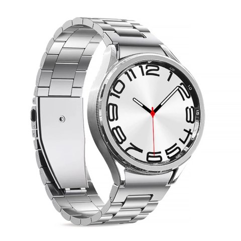 Pasek Puro METAL ze stali nierdzewnej do Samsung Galaxy Watch 4 / 4 Classic / 5 / 5 Pro / 6 / 6 Classic - srebrny