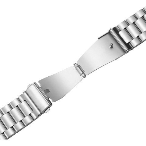 Pasek Puro METAL ze stali nierdzewnej do Samsung Galaxy Watch 4 / 4 Classic / 5 / 5 Pro / 6 / 6 Classic - srebrny