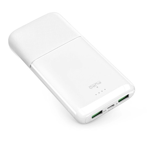 Powerbank Puro DAILY 10 PLUS 10000mAh 2x USBA / 1x USB-C 22.5W - biały Powerbank Puro DAILY 10 PLUS 10000mAh 2x USBA / 1x USB-C 22.5W - biały