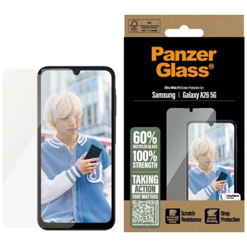 Szkło hartowane PanzerGlass Ultra-Wide Fit na Samsung Galaxy A26 5G - przezroczyste Szkło hartowane PanzerGlass Ultra-Wide Fit na Samsung Galaxy A26 5G - przezroczyste
