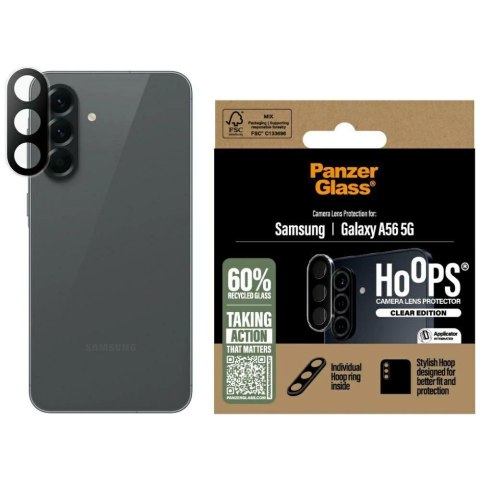 Szkło hartowane na obiektyw PanzerGlass Hoops Lens Protector na Samsung Galaxy A56 5G - przezroczyste Szkło hartowane na obiektyw PanzerGlass Hoops Lens Protector na Samsung Galaxy A56 5G - przezroczyste