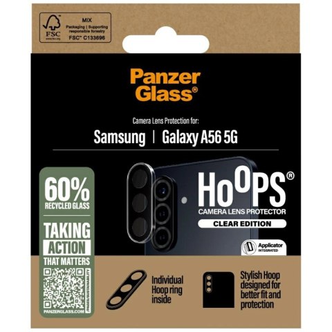 Szkło hartowane na obiektyw PanzerGlass Hoops Lens Protector na Samsung Galaxy A56 5G - przezroczyste Szkło hartowane na obiektyw PanzerGlass Hoops Lens Protector na Samsung Galaxy A56 5G - przezroczyste