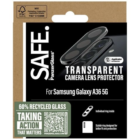 Szkło hartowane na obiektyw SAFE by PanzerGlass Rings Lens Protector na Samsung Galaxy A36 5G - przezroczyste