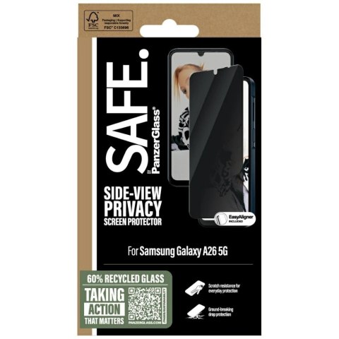 Szkło prywatyzujące SAFE by PanzerGlass Ultra-Wide Fit na Samsung Galaxy A26 5G - przezroczyste