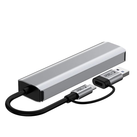 Adapter Tech-Protect HB03 HUB Adapter 5w1 USB-C + USB2.0 + USB3.0 + RJ45 - szary Adapter Tech-Protect HB03 HUB Adapter 5w1 USB-C + USB2.0 + USB3.0 + RJ45 - szary