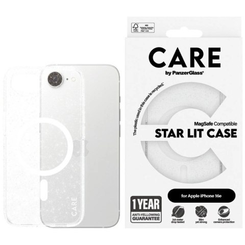Etui CARE by PanzerGlass Flagship Urban Combat StarLight White MagSafe na iPhone 16e - przezroczyste Etui CARE by PanzerGlass Flagship Urban Combat StarLight White MagSafe na iPhone 16e - przezroczyste