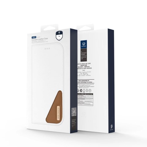Etui Dux Ducis Hivo na iPhone 16e z klapką i ochroną RFID - brązowe Etui Dux Ducis Hivo na iPhone 16e z klapką i ochroną RFID - brązowe