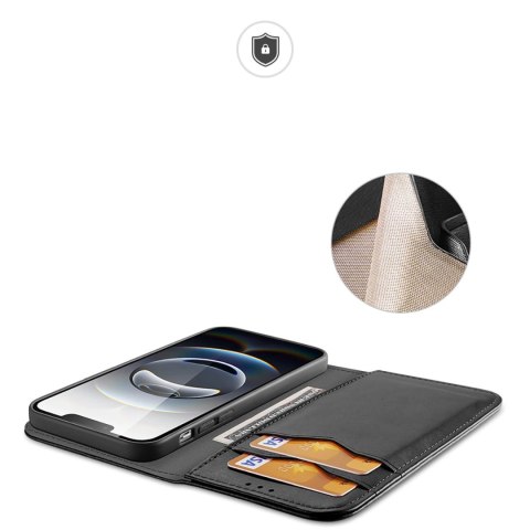Etui Dux Ducis Hivo na iPhone 16e z klapką i ochroną RFID - czarne