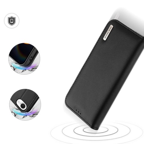 Etui Dux Ducis Hivo na iPhone 16e z klapką i ochroną RFID - czarne