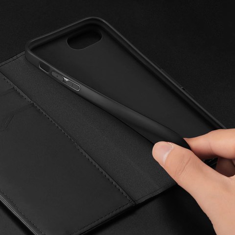 Etui Dux Ducis Hivo na iPhone 16e z klapką i ochroną RFID - czarne