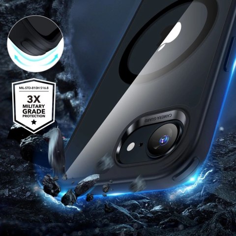 Etui ESR Classic Hybrid Halolock MagSafe na iPhone 16e - przezroczyste-czarne Etui ESR Classic Hybrid Halolock MagSafe na iPhone 16e - przezroczyste-czarne