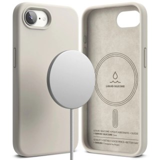 Etui Ringke Silicone Magsafe na iPhone 16e - beżowe