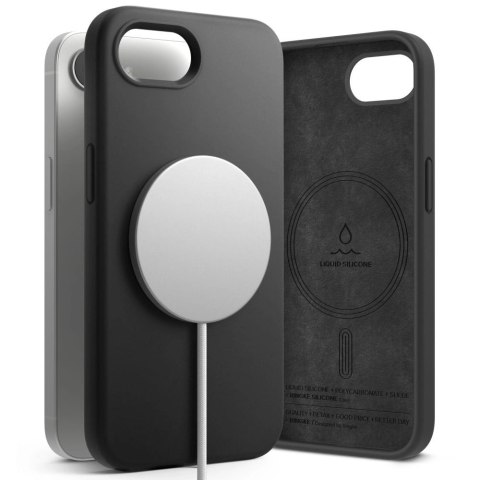 Etui Ringke Silicone Magsafe na iPhone 16e - czarne Etui Ringke Silicone Magsafe na iPhone 16e - czarne