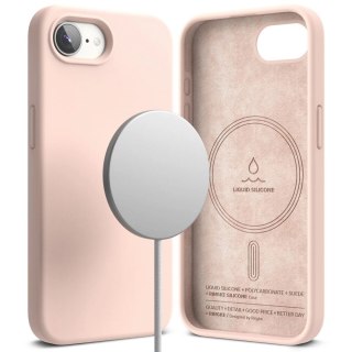 Etui Ringke Silicone Magsafe na iPhone 16e - różowe