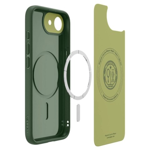 Etui Spigen Nano Pop MagSafe na iPhone 16e - zielony-mat Etui Spigen Nano Pop MagSafe na iPhone 16e - zielony-mat