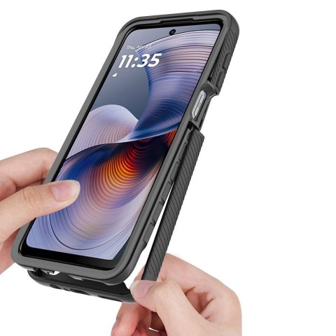 Etui Tech-Protect Defense na Motorola Moto G15 / G15 Power / G05 / E15 - czarne