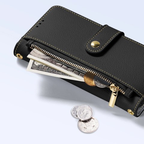 Etui skórzane Dux Ducis Lawa na iPhone 15 Pro Max - czarne Etui skórzane Dux Ducis Lawa na iPhone 15 Pro Max - czarne