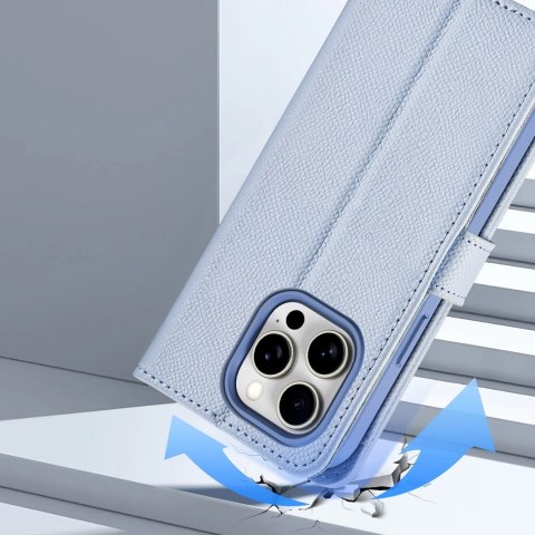 Etui skórzane Dux Ducis Lawa na iPhone 15 Pro Max - niebieskie Etui skórzane Dux Ducis Lawa na iPhone 15 Pro Max - niebieskie