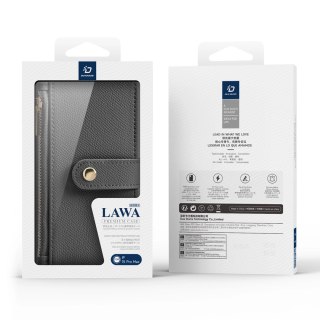 Etui skórzane Dux Ducis Lawa na iPhone 15 Pro Max - szare