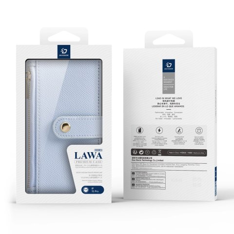 Etui skórzane Dux Ducis Lawa na iPhone 15 - niebieskie Etui skórzane Dux Ducis Lawa na iPhone 15 - niebieskie