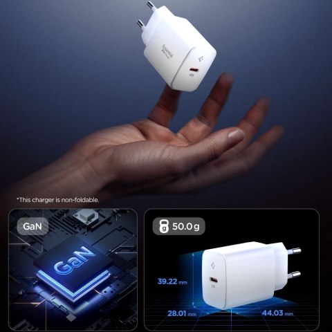 Ładowarka sieciowa Spigen Essential EE201EU USB-C 20W - biała Ładowarka sieciowa Spigen Essential EE201EU USB-C 20W - biała
