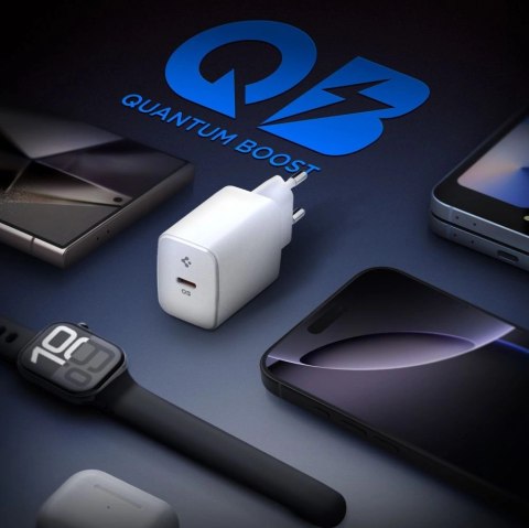 Ładowarka sieciowa Spigen Essential EE201EU USB-C 20W - biała Ładowarka sieciowa Spigen Essential EE201EU USB-C 20W - biała