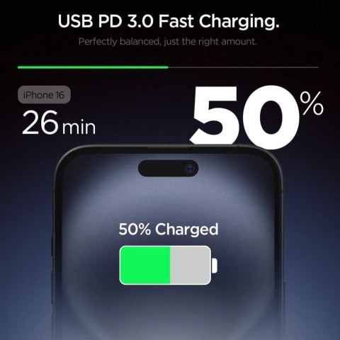 Ładowarka sieciowa Spigen Essential EE201EU USB-C 20W - czarna Ładowarka sieciowa Spigen Essential EE201EU USB-C 20W - czarna