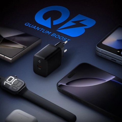 Ładowarka sieciowa Spigen Essential EE201EU USB-C 20W - czarna Ładowarka sieciowa Spigen Essential EE201EU USB-C 20W - czarna