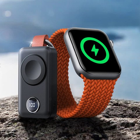 Powerbank Joyroom JR-WQW01 bezprzewodowy 2000mAh 3W do Apple Watch - czarny Powerbank Joyroom JR-WQW01 bezprzewodowy 2000mAh 3W do Apple Watch - czarny