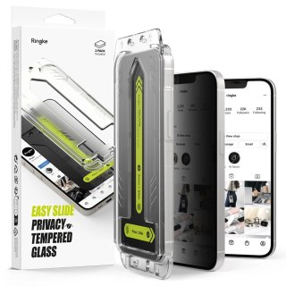 Szkło prywatyzujące Ringke Easy Slide 2-pack na iPhone 13 / 13 Pro / 14 / 16e