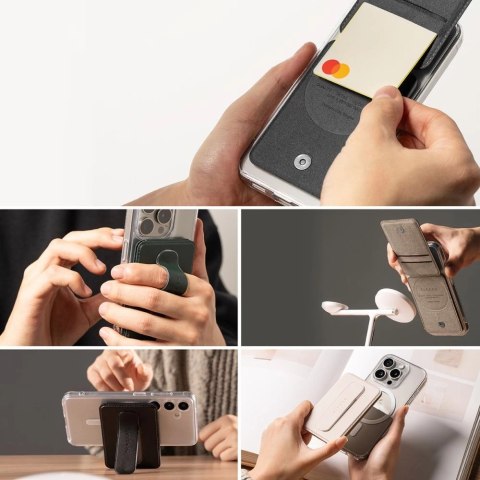 Etui Ringke Wallet Slide Grip MagSafe - czarne Etui Ringke Wallet Slide Grip MagSafe - czarne