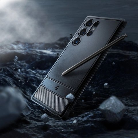 Etui Spigen Rugged Armor na Samsung Galaxy S24 Ultra - czarny mat Etui Spigen Rugged Armor na Samsung Galaxy S24 Ultra - czarny mat
