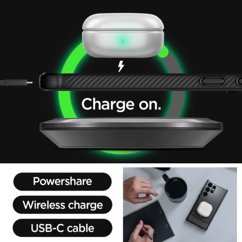 Etui Spigen Rugged Armor na Samsung Galaxy S24 Ultra - czarny mat Etui Spigen Rugged Armor na Samsung Galaxy S24 Ultra - czarny mat