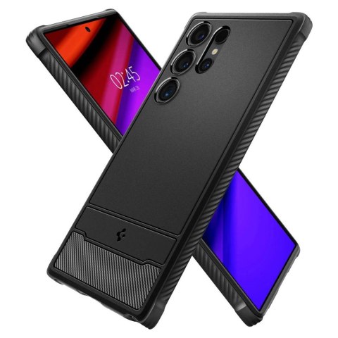 Etui Spigen Rugged Armor na Samsung Galaxy S24 Ultra - czarny mat Etui Spigen Rugged Armor na Samsung Galaxy S24 Ultra - czarny mat