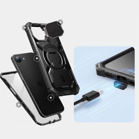 Etui Supcase IBLSN Armorbox Mag na iPhone 16e - czarne Etui Supcase IBLSN Armorbox Mag na iPhone 16e - czarne
