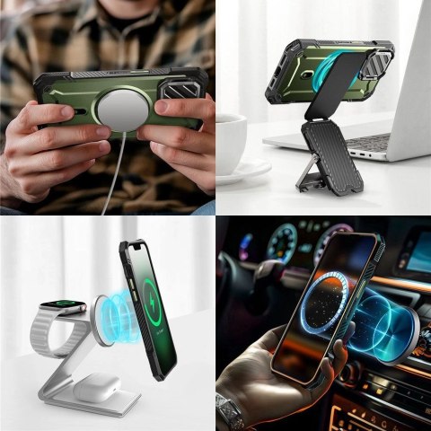 Etui Supcase UB XT Mag MagSafe na iPhone 16e - oliwkowe Etui Supcase UB XT Mag MagSafe na iPhone 16e - oliwkowe