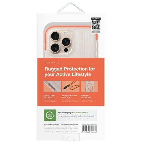 Etui UNIQ Combat Active Magclick Charging na iPhone 16 Pro Max - pomarańczowe Etui UNIQ Combat Active Magclick Charging na iPhone 16 Pro Max - pomarańczowe